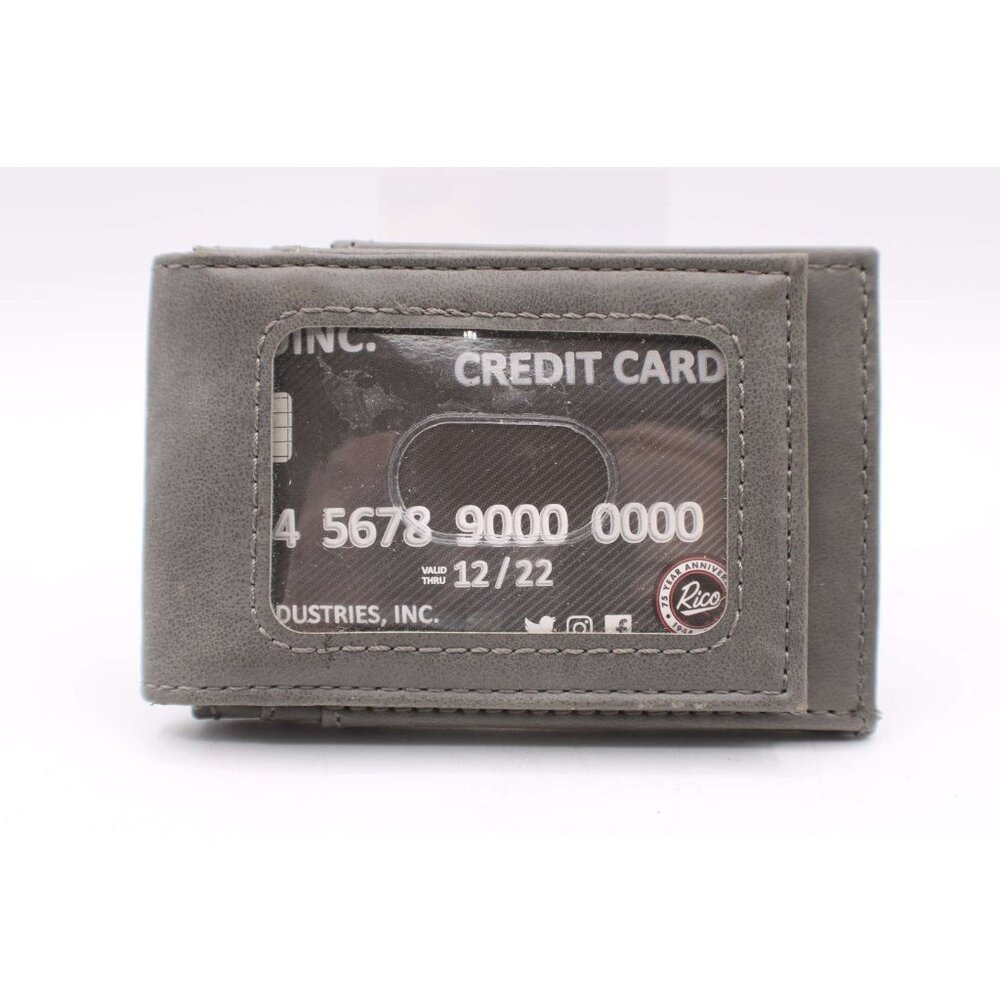 Auburn University Tigers Front Pocket Wallet Bi Fold Faux Leather Gray Black New - Picture 2 of 9